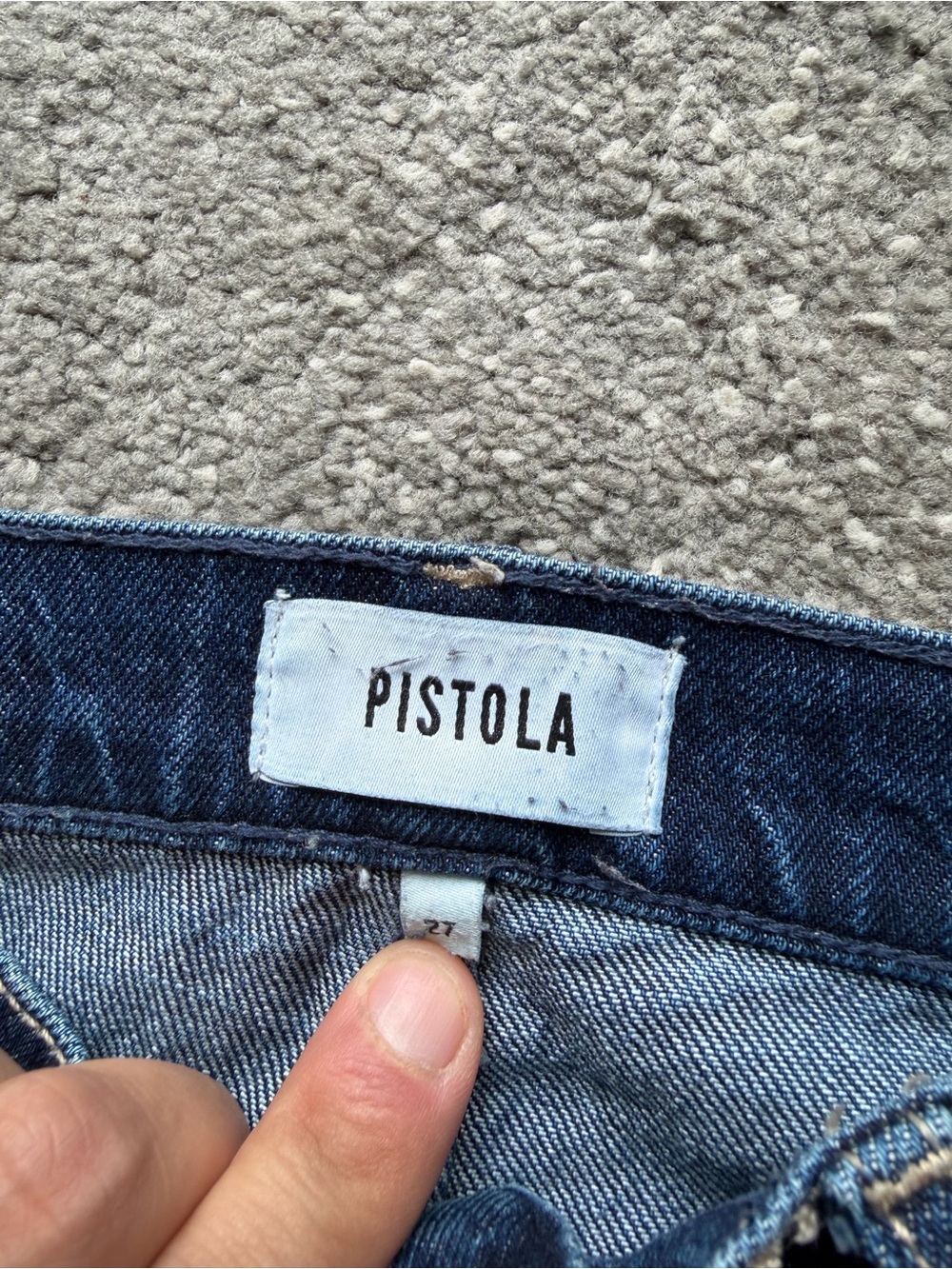 Pistola Bri High Rise Focus Blue Straight Leg Jeans - Picture 4 of 6